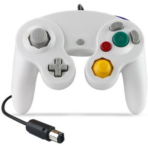 2 PCS Single Point Vibrerende Controller Wired Game Controller voor Nintendo NGC / Wii  Productkleur: Wit