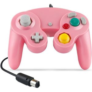 2 PCS Single Point Vibrerende Controller Wired Game Controller voor Nintendo NGC / Wii  Productkleur: Roze