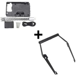 Motor Accessoires Gemodificeerde Gps-navigatie Beugel Ondersteuning Beugel Voor NC750D NC700D 2014-2020 (Color : B and 22 mm)