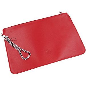 Tellur Fashion clutch tassen met sluiting paspoorthoes, rood (multi) - TLL611141