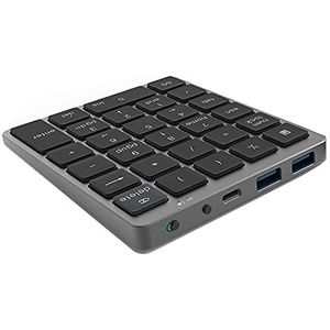 Computer Mini Toetsenbord N970 Pro Dual Modi Aluminium Oplaadbare Draadloze Bluetooth Numerieke Toetsenbord met USB HUB Computer Draadloze Toetsenbord