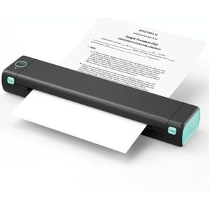 M08F Bluetooth draadloze draagbare draagbare thermische printer (zwart-groene A4-versie)