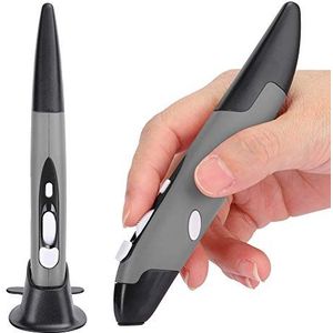 Byged Draadloze muispen, USB 2.4G Plug and Play Computer Pen Mouse & Stylus Ergonomisch Design Mouse voor Laptop Tablet (Grijs)