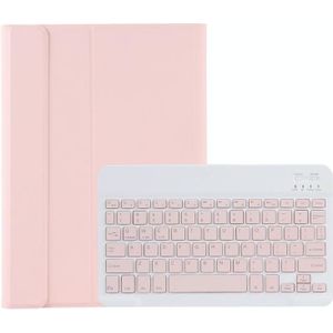 A08 Candy Kleur Ultra Dunne Bluetooth Toetsenbord Leren Case Voor Samsung Galaxy Tab A8 10.5 2021 SM-X200 / SM-X205 (Pink)