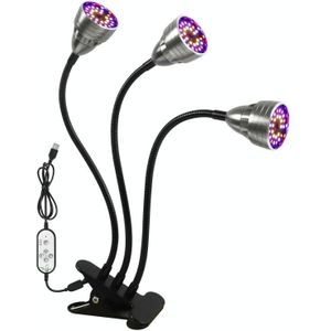LED-clip plant lamp USB afstandsbediening Dimmen Grow Light  Style: Three Head (Full Spectral)