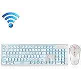 LANGTU LT600 Silent Office PUNK KEYCAP Wireless Toetsenbord Muis Set (Silver)