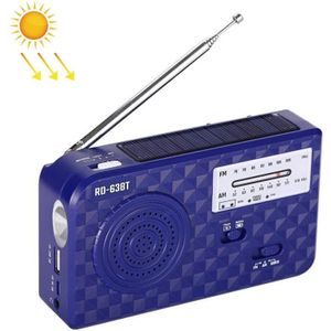 RD-638T Two-Band Solar Powered AM / FM Radio Player Flashlight met Dynamo-functie