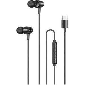 AWEI TC-1 Type-C / USB-C Stereo Surround In-Ear Wired Oortelefoon (Zwart)