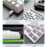 Ziyou Lang T60 62-Key RGB Lichtgevend mechanisch bekabeld toetsenbord  kabellengte: 1 5 m (witte groene schacht)