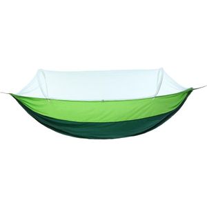 Outdoor Camping Anti-Mosquito Snelgaande hangmat  Spec: Double (Fruit Green + Ink Green)
