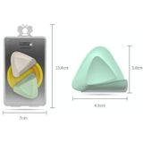 2 stks / doos kleine driehoekige wenkbrauwtrimmer (paars + groen)