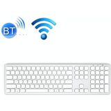 K9500 110 Sleutels 2.4G + Bluetooth Dual Mode Mute Office Draadloos toetsenbord (Silver White)