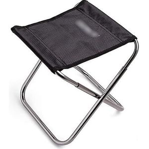 Draagbare stoel, opvouwbare kruk, Mini Outdoor Opvouwbare Slacker Stoelen Draagbare Lichtgewicht Opvouwbare Kruk for Visserskamp, ​​Zwart