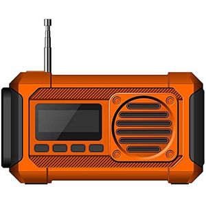 DAB + FM Radio Solar Radio, oplaadbare batterij en hoofdgerechten Powered Draagbare Digitale Radio USB Veld noodladen hand crank wekkerradio