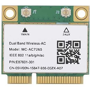 MC-AC7265 Netwerkkaart, Mini PCI-E Netwerkkaart Gigabit Dual-Band voor Bluetooth 4.2 Draadloze Wifi Netwerkkaart Ingebouwde 7265AC Chip