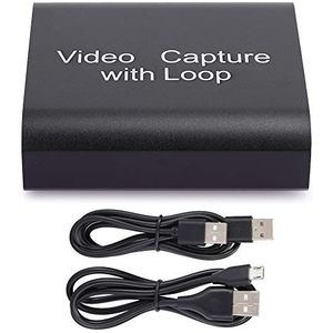 HDMI-opnamekaart, HDMI-naar-USB 3.0-audio-video-opnamekaarten, 1080P video-audio-grabber opnemen, ondersteuning voor Windows en OS X (zwart)