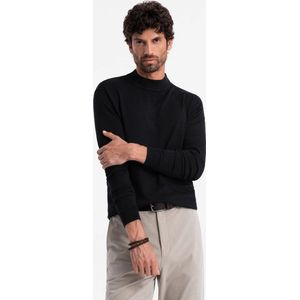 Ombre - Half Turtleneck - Vest - Effen - Zacht Breiwerk