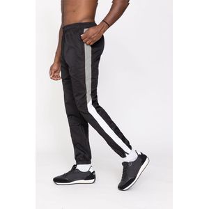 Zayne Milano - Heren Joggingbroek - Zakken Op De Zijkant - Zwart met bies