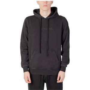 Liu Jo, Sweatshirts & Hoodies, Heren, Zwart, 2Xl, Katoen, Zwarte capuchonkatoenen trui