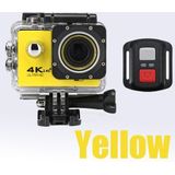 WIFI waterdichte actie camera fietsen 4K camera ultra duiken 60PFS kamera helm fiets cam Onderwatersport 1080P camera (geel)