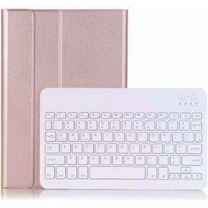Voor Huawei MatePad T8 Ultra-dun Afneembaar Bluetooth-toetsenbord lederen hoes met stand & slaapfunctie & tegenlicht(Rose Gold)