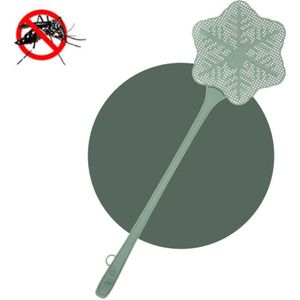 5 PCS Zomer Plastic Fly Swatter Flycatcher  Style: Snowflake Patroon (Groen)