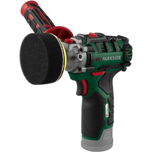 PARKSIDE® 12V Accu compact schuurmachine - poetsmachine - retoucheren - polijsten - 0-2800/0-8300 tpm - Ø 75 mm - Inclusief accesoires - excl. accu/lader