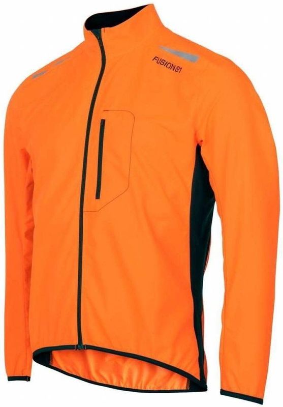 Fusion S1 Run Jack Heren Oranje Hardloopjas Waterafstotend