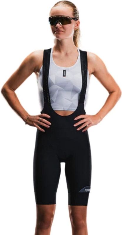Fusion - Tempo Bib - Fietsbroek - Dames - Zwart - Polyester