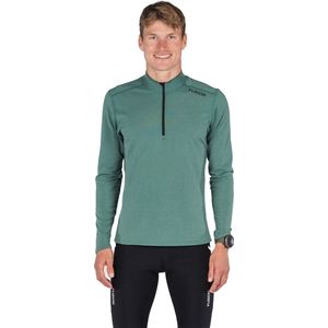 FUSION MENS C3 ZIP NECK - Running top - Groen - Heren - Maat XXL