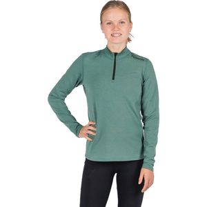 FUSION WOMENS C3 ZIP NECK - Hardlooptop - Groen - Dames