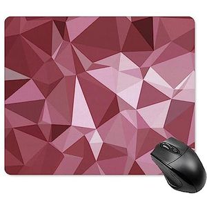 Veelhoekig Rood Patroon Grappige Muismat Leuke Muismat Rechthoek Waterdicht voor Game Draadloze Muis Bureau met Antislip Rubber Base