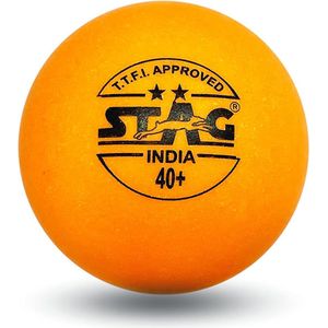 Stag One Star Plastic Tafeltennisbal, 40mm Verpakking van 6 (Oranje) | Kunststof | STAG Ball Soft Pro Tennisbal | Ballen voor Training, Toernooien en Recreatief Spel | Duurzaam voor Binnen-/Buitenspelen