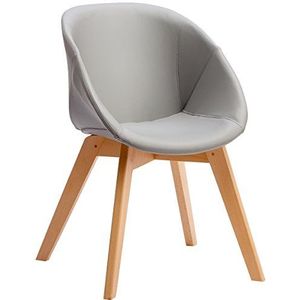 Lo+DeModa Houtte Cross stoel, polyurethaan, grijs, 76 x 65 x 7 cm, 2 stuks