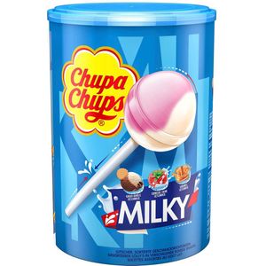 Chupa Chups - Milky Lollyer - Doos met 100 Lolly's - Crème - 100 x 12 g