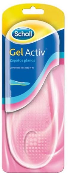 Scholl GelActiv Lot de 2 semelles en gel pour chaussures plates et bottes, confort toute la journée, taille 35-40,5