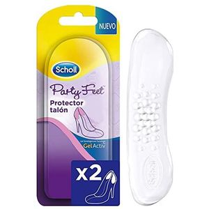 Scholl Inlegzolen Party Feet Protector hiel, 2 stuks (1 stuk), gel, uniseks, verlicht plantaire fasciitis en hielspoor, licht, duurzaam, duurzaam