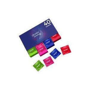 Durex Surprise Me - 40 condooms - Stimulerende Voordeelverpakking Voor Meer Plezier - Cadeau voor man en vrouw