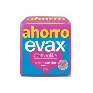 Evax - Cottonlike Normal Maandverband met Vleugels - 64 Stuks