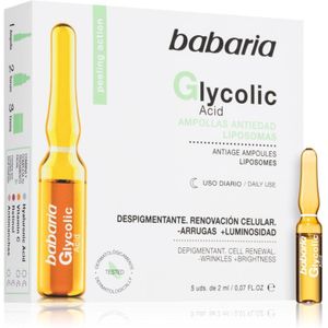 Babaria Glycolic Acid anti-rimpel verhelderend serum in Ampullen 5x2 ml