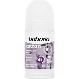 Babaria - Deodorant Cotton - Antitranspirant - 50 ml - Veganistisch zonder Alcohol