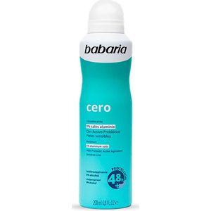 Babaria - Deodorant Cero - Antitranspirant Spray - Gevoelige Huid - 200 ml