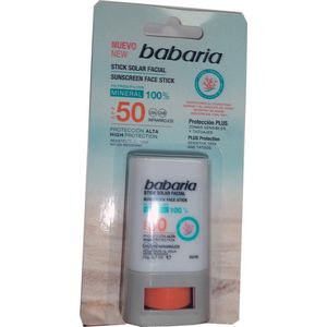BABARIA Sunscreen Stick SPF50 20GR Mixte, Negro, Seulement