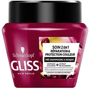 Schwarzkopf Gliss - 2-in-1 masker voor reparatie en bescherming van kleur – voorshampoo en masker – haarverzorging – gekleurd haar, highlights – 300 ml