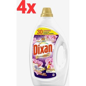 Dixan - Aromatherapy - Sensual Freshness - Vloeibaar Wasmiddel - 4x 1,5L - 120 Wasbeurten - Voordeelverpakking