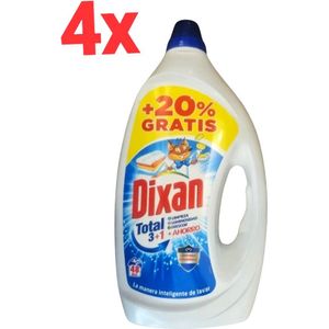 Dixan - Total 3+1 - Effective Cleaning Action - Vloeibaar Wasmiddel - 9.6L - 192 Wasbeurten
