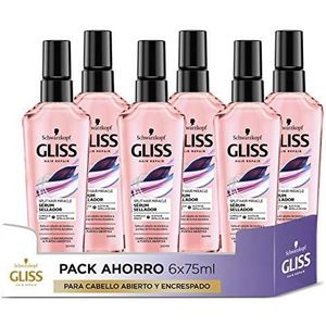 Gliss - Split Hair Miracle - Haarverdichtingsserum - 6 stuks à 75 ml - Voor Open en Kroeshaar