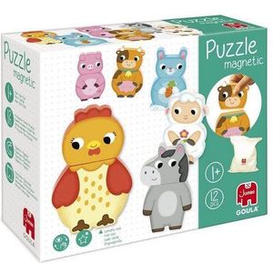 Goula Magnetische Puzzelstukken Boerderijdieren - Puzzel - 6 stukjes