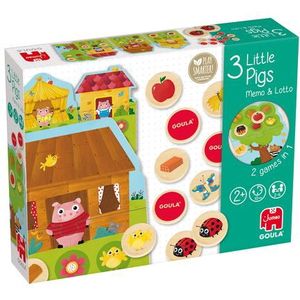Jumbo - Goula - 3 kleine biggetjes Memo & Lotto - Kinderpuzzel - 24 stukjes