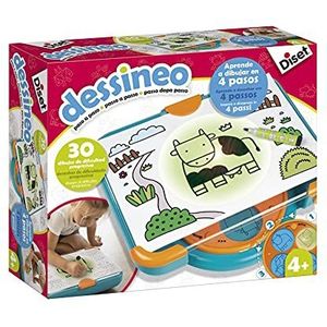 Diset - Dessineo leert stap voor stap te tekenen, educatief speelgoed voor het tekenen van kinderen vanaf 4 jaar